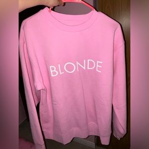 BNWT Brunette the Label BLONDE Classic Crew Sweatshirt